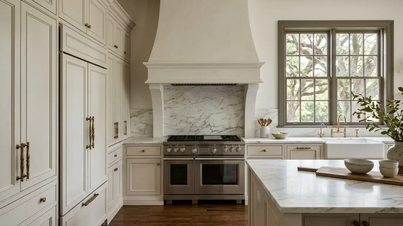 Appliance repair services in Belle Meade, TN A kitchen in a Belle Meade, Tennessee home with a stainless refrigerator and range